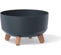 Pot de fleurs bas 6,8L avec pieds amovibles et insert 285 mm, anthracite