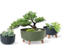 Pot de fleurs bas 3,8L avec pieds amovibles et insert 235 mm, Blanc