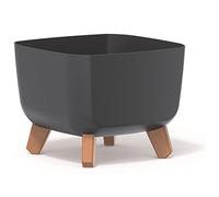 Prosperplast Gracia Square Pot de Fleurs carré en Plastique avec Pieds Amovibles et Insert pour l'intérieur et l'extérieur Résistant aux UV