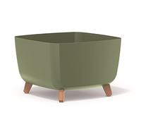 Prosperplast Gracia Square Pot de Fleurs carré en Plastique avec Pieds Amovibles et Insert pour l'intérieur et l'extérieur Résistant aux UV
