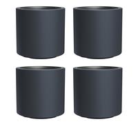 4x Pot de Fleurs Rond pour Balcon à Salon 45cm + Insert