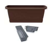 Prosperplast Jardinière pour Balcon RESPANA Easycare, Dimensions (mm) 397 x 190 x 140, Couleur Marron