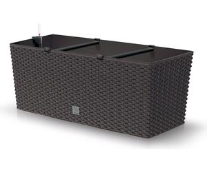 Prosperplast Jardinière Rato Case avec Système d'Irrigation - Marron - L 80 cm