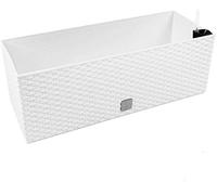 PROSPERPLAST Jardiniere rectangulier 17L blanc 52x20x19cm arrosage automatique