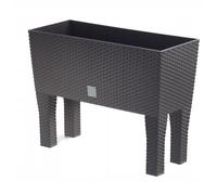 PROSPERPLAST Rato case high can DRTC600H 440U Umbra Pot à fleurs, boîte à fleurs avec pieds stables, accessoire original