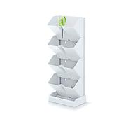 Prosperplast Mini Cascade jardinière verticale en plastique blanc 19,5 (L) x 11,4 (l) x 47,5 (H) cm avec ciseaux de jardinage
