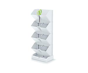 Prosperplast Mini Cascade jardinière verticale en plastique blanc 19,5 (L) x 11,4 (l) x 47,5 (H) cm avec ciseaux de jardinage