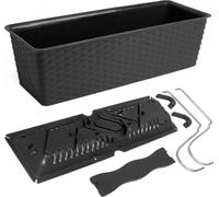 Prosperplast Bac á Fleurs Jardinière Ratolla Anthracite 39cm 6L bac à Fleur Jardin Balcon Maison plantations été