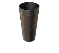 Prosperplast Pot de Fleurs 2 en 1 avec Seau intérieur - en Plastique - Aspect Bois - Diamètre : 25 cm - Marron café