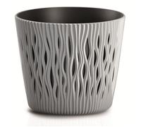 Prosperplast Pot de fleurs 3L gris pierre Sandy Round DSR190