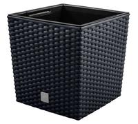 Prosperplast Pot de fleurs avec insert de 3L anthracite Rato Low DRTS170L