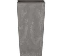 Prosperplast Pot haut Urbi 11,4 L effet carré avec réservoir gris clair 37,5×19,5×19,5 cm