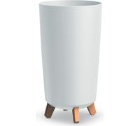 Prosperplast®, Pot de fleurs, DGTL240-S449, Blanc, Pot de fleurs avec insert Jambes Insert
