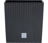 Prosperplast®, Pot de fleurs, DRTS170L, Anthracite, Arrosoir Couvercle en rotin