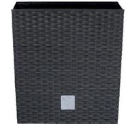 Prosperplast®, Pot de fleurs, DRTS200L, Anthracite, Arrosoir Couvercle en rotin