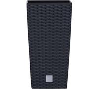 Prosperplast®, Pot de fleurs, DRTS225, Anthracite, Insert d'irrigation Couvercle Ratan