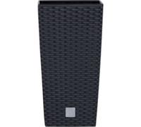 Prosperplast®, Pot de fleurs, DRTS300, Anthracite, Insert d'arrosage Boîtier Ratan