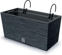 Pot de fleurs avec reserve d´eau, supports de fixation 8L anthracite- FURU