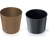 Prosperplast Pot de fleurs FURU Round Eco Wood Naturel 30 cm