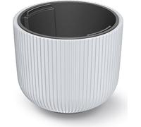 Prosperplast Pot de Fleurs Milly Round avec Insert de Plantation - Blanc - ⌀ 23,9 cm