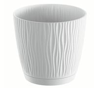 Prosperplast Pot de Fleurs Sandy p 1,6 l, Dimensions (mm) 149 x 149 x 139 cm, Blanc