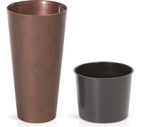 Prosperplast pot de fleurs TUBUS SLIM CORTEN acier patiné 25 cm