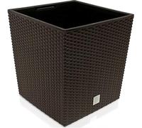 PROSPERPLAST Pot Rato Square 32 L avec depôt en plastique chocolate 33x33x33 cm