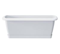PROSPERPLAST Prosper Plast Ise600p-s449 59 x 18.4 x 14.5 cm Espana Ensemble de Coque de Balcon avec Support - Blanc (12 pièces)