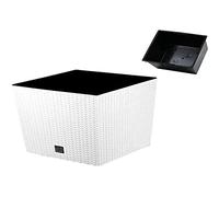 PROSPERPLAST Rato 15,8 litres avec bac de plantation blanc 32 x 32 x 32,5 cm.