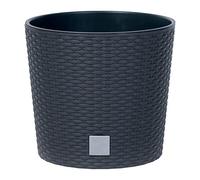 PROSPERPLAST Rato Pot rond anthracite 15 litres avec pot à planter Ø 30 x 27 cm