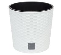 PROSPERPLAST Rato Pot rond blanc 37,65 litres avec pot à planter Ø 40 x 37,5 cm