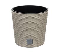 PROSPERPLAST Rato Pot rond mocca 15,3 litres avec pot à planter Ø 30 x 27 cm