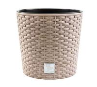 Pot de fleurs pot de fleurs aspect rotin cache-pot jardinière rond 40 cm inse...