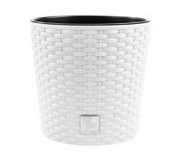 Prosperplast Rato Round Pot De Fleurs Avec Insert 15l Blanc Multicolore
