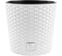 Prosperplast Rato Round Pot de fleurs avec insert blanc