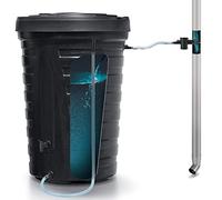 Prosperplast Réservoir d'eau de Pluie Raincan 210l, Dimensions 648 x 648 x 928 mm, Noir + Ensemble d'accessoires