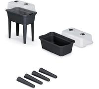 Prosperplast Respana Ecoline Jardinière Haute Avec Serre Anthracite Plastique 59,6 X 36,8 X 75,3 Cm Multicolore