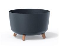 Pot de fleurs bas 5,1L avec pieds amovibles et insert 235 mm, Eco Anthracite