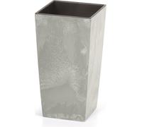 Prosperplast s.r.o. Pot de fleurs avec insert URBI SQUARE BETON EFFECT 22 cm, gris