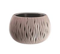 Prosperplast Sandy Pot de Fleurs avec Pot intérieur en Plastique 280 mm Durchmesser Moka