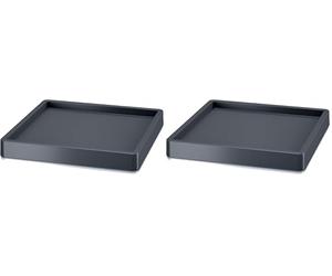 Prosperplast SAUVEUSE Mobile Carree Planteuse sur Roues, Dimensions (mm) 292x292x57, Couleur Anthracite (Lot de 2)