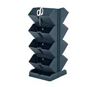 PROSPERPLAST Set 2 pots de fleurs Cascade en plastique Anthracite 19,5 (longueur) x 11,4 (W) x 47,5 (H) cm avec ciseaux