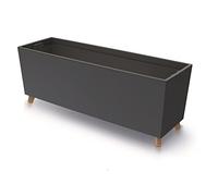 Prosperplast Urbi Case N Jardinière rectangulaire avec pieds et pot intérieur pour intérieur et extérieur Résistant aux UV Rectangulaire 77 x 23,5 x 30 cm (anthracite)