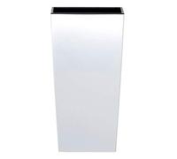 Haut pot de fleur en plastique carré de 62 cm de hauteur couleur Blanc