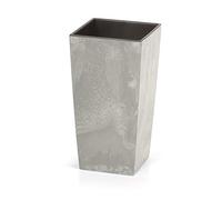 Prosperplast Urbi Square Beton Pot de fleurs au design béton 2 en 1 avec élément de plantation carré en plastique (265 mm)