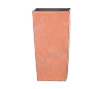 Prosperplast Urbi Square Effect Pot de fleurs design béton 2 en 1 avec pot de fleurs en plastique 265 mm Terracotta