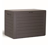 PROSPERPLAST Boîte à jardin 190L plastique ocre foncé Woodebox 78 x 43,3 x 55 cm