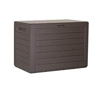 Prosperplast Woodebox jardin boîte coussin boîte coffre de jardin verrouillable 190 litres ombre