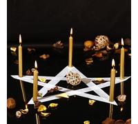 PROSPERRO LUMO by Parkash Candles Lot de 20 bougies carillons | Bougie rituelle | Non parfumée, or, cire