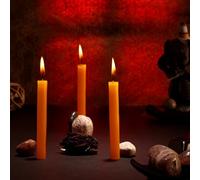 PROSPERRO LUMO by Parkash Candles Lot de 20 bougies carillons | Bougie rituelle | Non parfumée (orange), cire